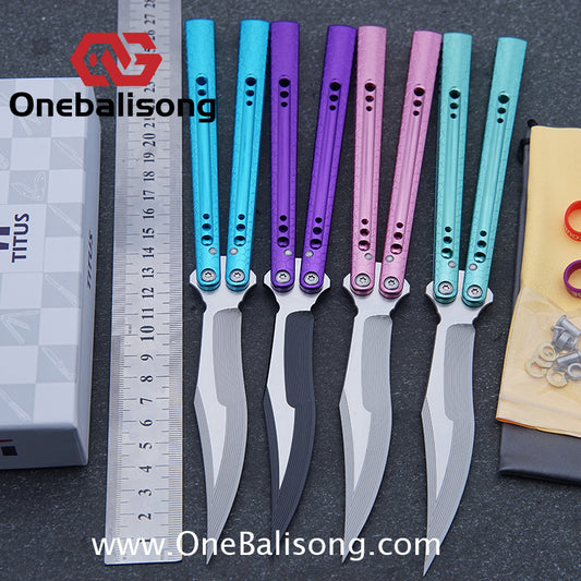 TITUS MC REP Python Balisong Clone 7075 Aluminum Alloy Handle VG10 Stainless Steel