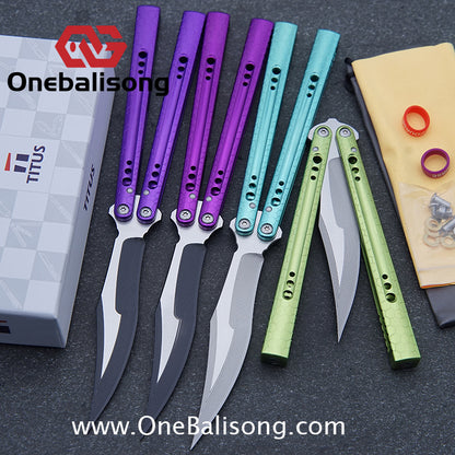 TITUS MC REP Python Balisong Clone 7075 Aluminum Alloy Handle VG10 Stainless Steel