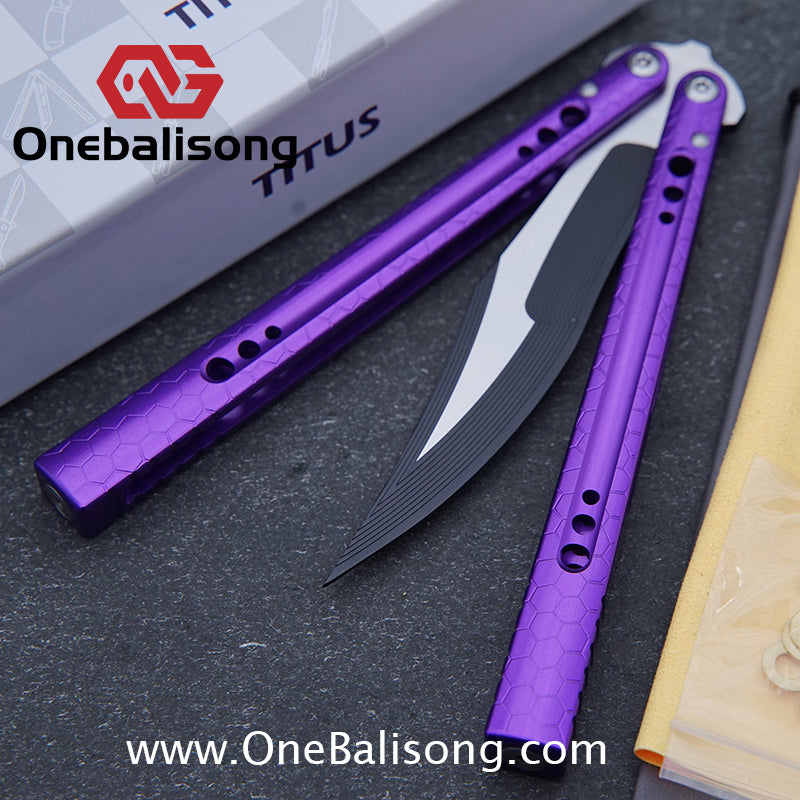 TITUS MC REP Python Balisong Clone 7075 Aluminum Alloy Handle VG10 Stainless Steel