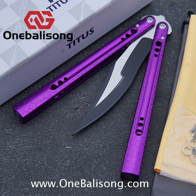 TITUS MC REP Python Balisong Clone 7075 Aluminum Alloy Handle VG10 Stainless Steel