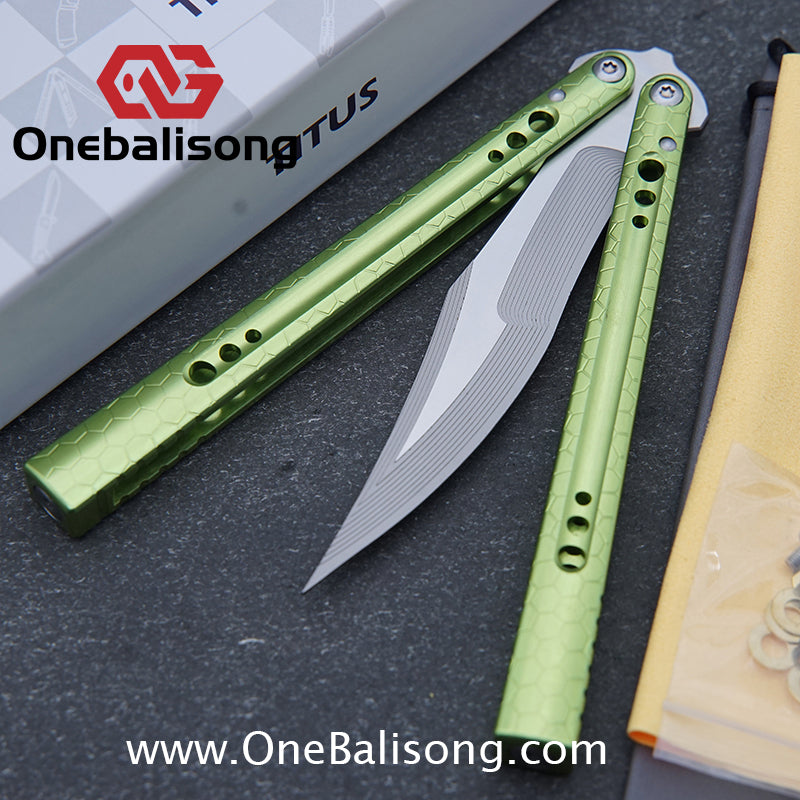 TITUS MC REP Python Balisong Clone 7075 Aluminum Alloy Handle VG10 Stainless Steel