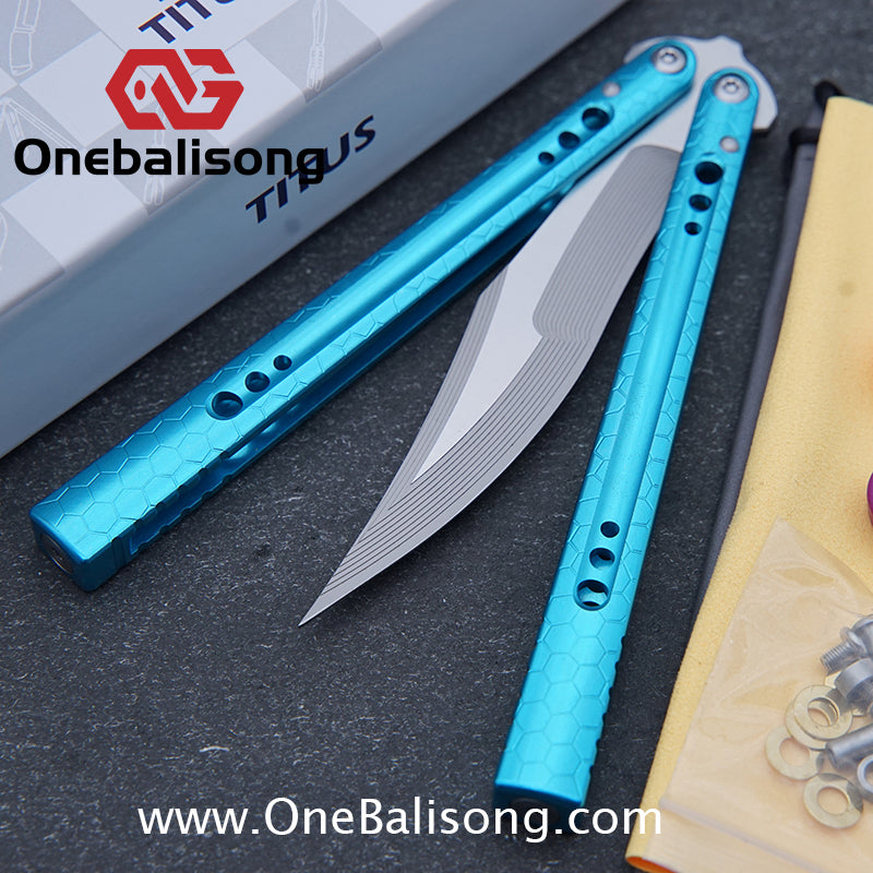 TITUS MC REP Python Balisong Clone 7075 Aluminum Alloy Handle VG10 Stainless Steel