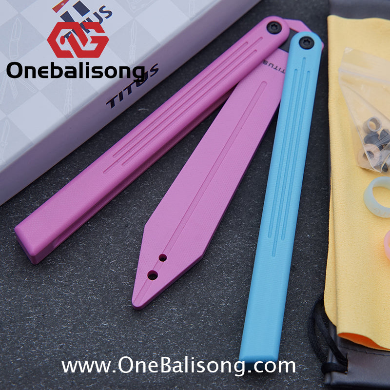 TITUS G10 HOM Balisong Clone G10 Handle G10 Blade POM Injection Safety Material Bushing