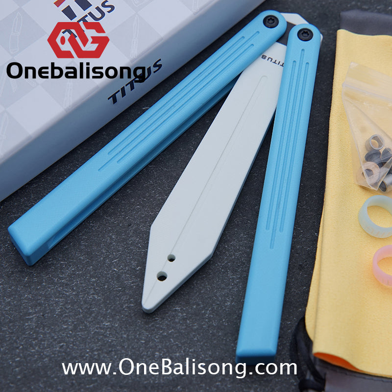 TITUS G10 HOM Balisong Clone G10 Handle G10 Blade POM Injection Safety Material Bushing