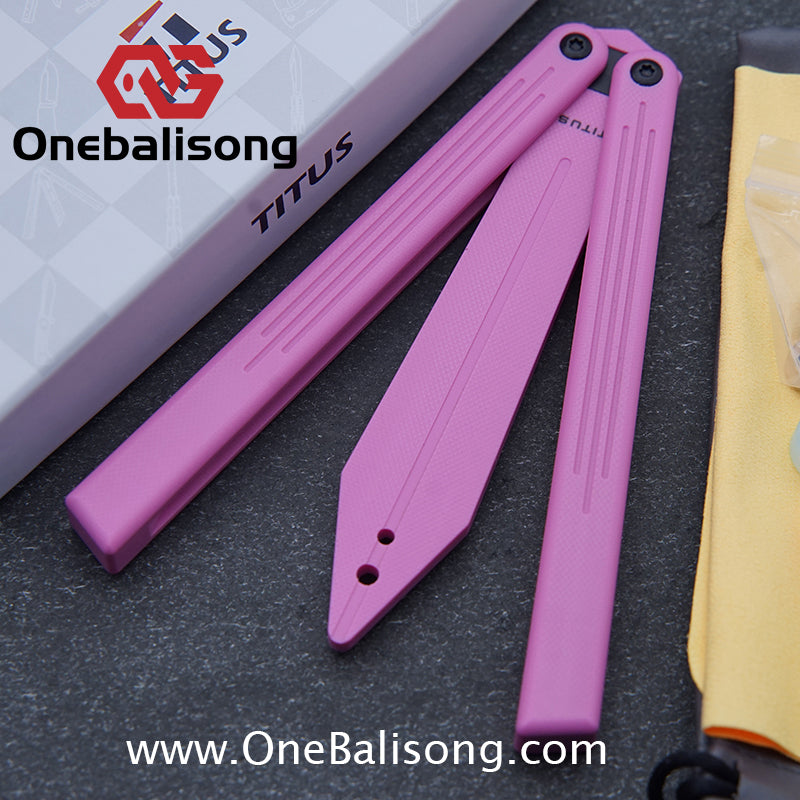 TITUS G10 HOM Balisong Clone G10 Handle G10 Blade POM Injection Safety Material Bushing