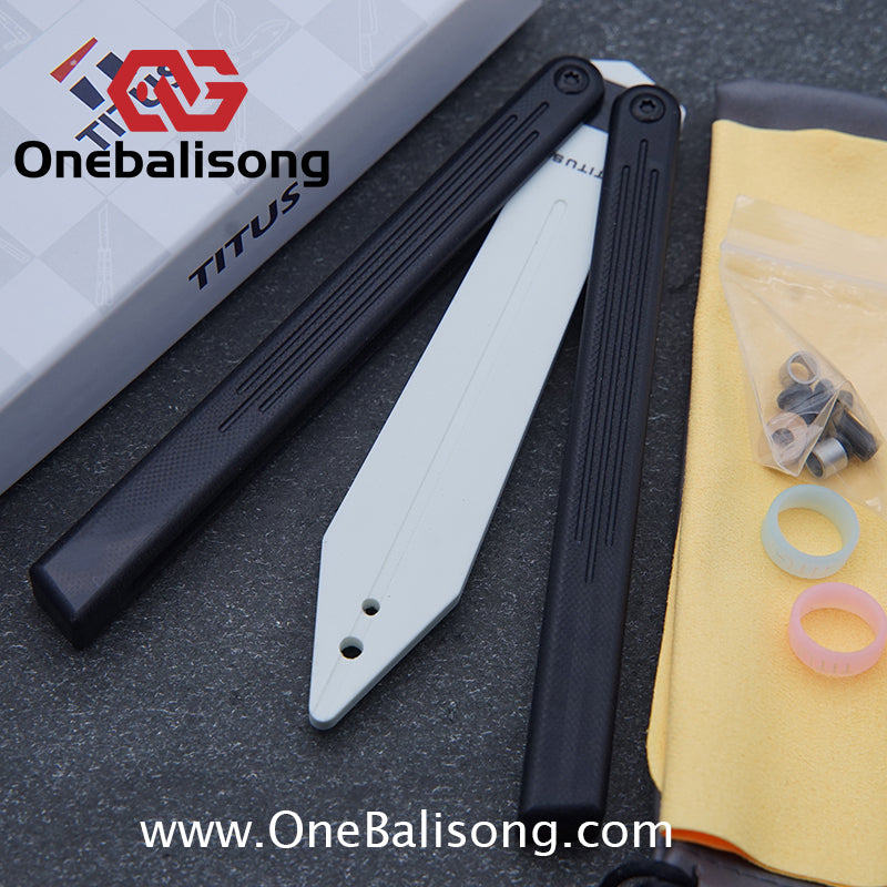 TITUS G10 HOM Balisong Clone G10 Handle G10 Blade POM Injection Safety Material Bushing