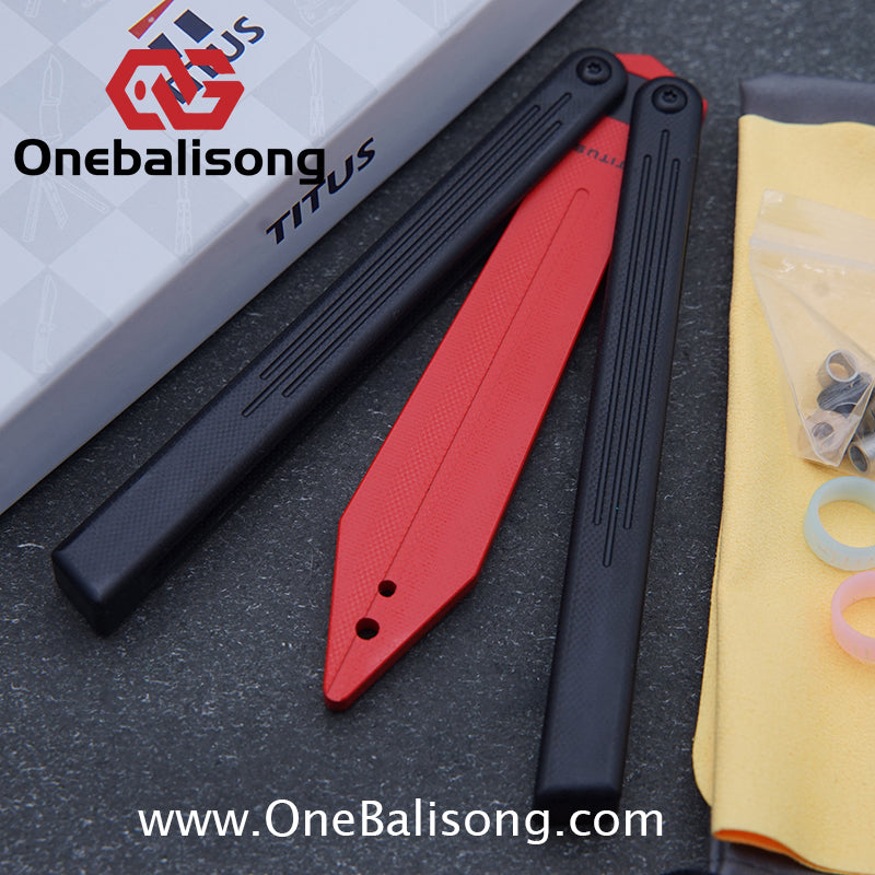 TITUS G10 HOM Balisong Clone G10 Handle G10 Blade POM Injection Safety Material Bushing
