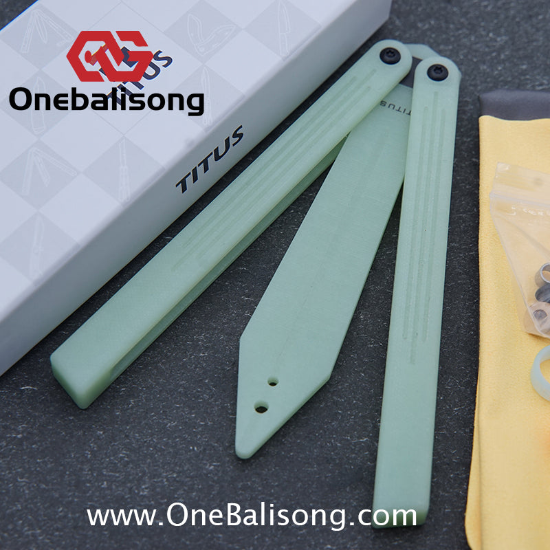 TITUS G10 HOM Balisong Clone G10 Handle G10 Blade POM Injection Safety Material Bushing
