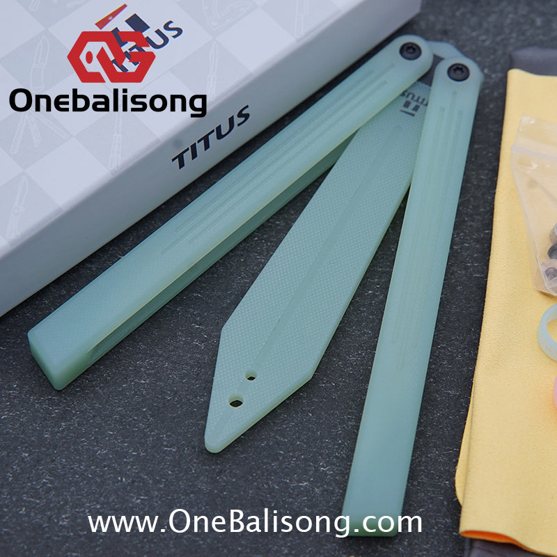 TITUS G10 HOM Balisong Clone G10 Handle G10 Blade POM Injection Safety Material Bushing