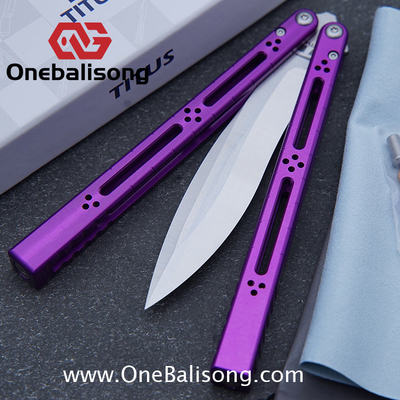 TITUS Bas Balisong Clone 7075 Aluminum Alloy Handle VG10 Stainless Steel Bushing
