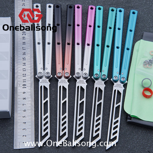 TITUS Kraken V3 Balisong Clone 7075 Aluminum Alloy Handle 14C28N Stainless Steel Blade Bushing