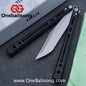 TITUS Sirius Ceramic Version Balisong Clone 7075 Aviation Aluminum Alloy Handle 5cr13Mov/14C28N Stainless Steel Fake Blade Bushing