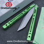 TITUS Sirius Ceramic Version Balisong Clone 7075 Aviation Aluminum Alloy Handle 5cr13Mov/14C28N Stainless Steel Fake Blade Bushing