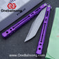TITUS Sirius Ceramic Version Balisong Clone 7075 Aviation Aluminum Alloy Handle 5cr13Mov/14C28N Stainless Steel Fake Blade Bushing