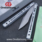 TITUS Sirius Ceramic Version Balisong Clone 7075 Aviation Aluminum Alloy Handle 5cr13Mov/14C28N Stainless Steel Fake Blade Bushing