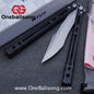 TITUS Sirius Ceramic Version Balisong Clone 7075 Aviation Aluminum Alloy Handle 5cr13Mov/14C28N Stainless Steel Fake Blade Bushing
