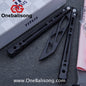 TITUS Sirius Ceramic Version Balisong Clone 7075 Aviation Aluminum Alloy Handle 5cr13Mov/14C28N Stainless Steel Fake Blade Bushing