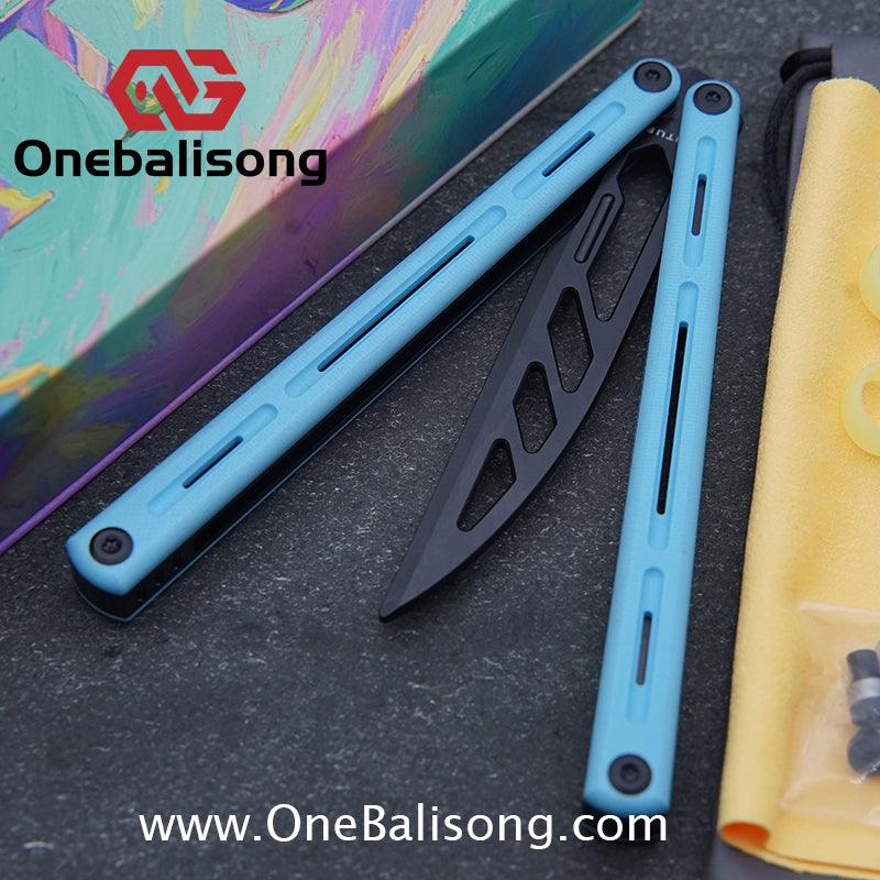 TITUS Egret Original Balisong 7075 Aviation Aluminum Alloy Handle 14C28N/5Cr13Mov Stainless Steel Blade Bushing