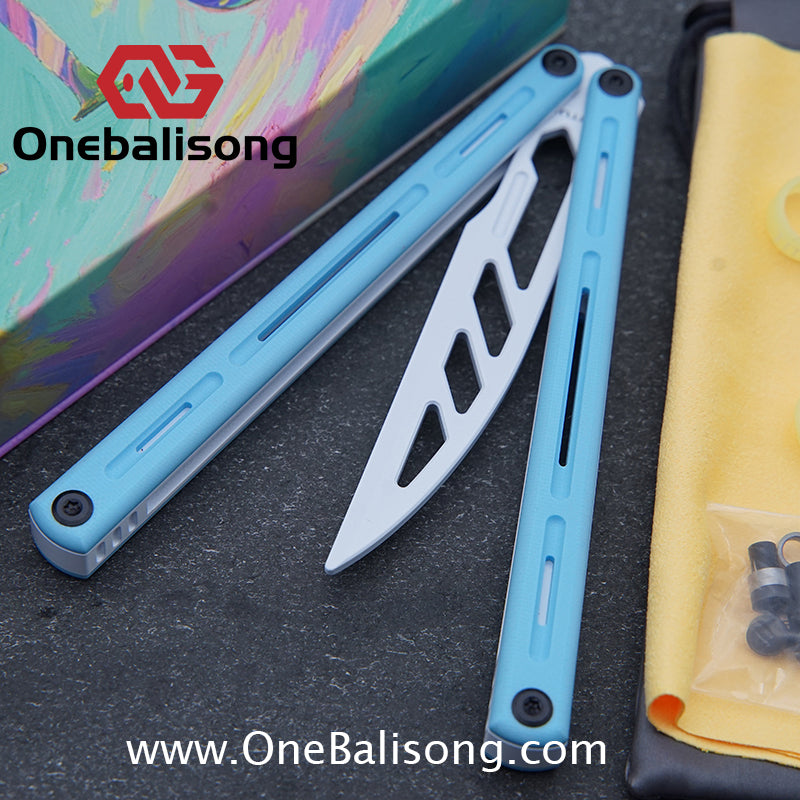 TITUS Egret Original Balisong 7075 Aviation Aluminum Alloy Handle 14C28N/5Cr13Mov Stainless Steel Blade Bushing