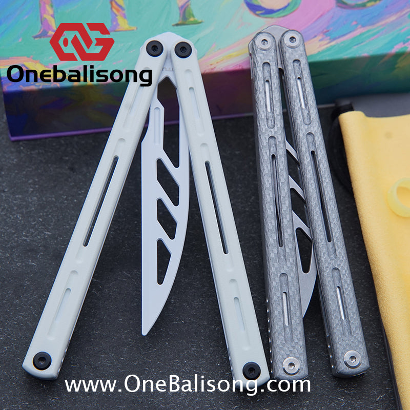 TITUS Egret Original Balisong 7075 Aviation Aluminum Alloy Handle 14C28N/5Cr13Mov Stainless Steel Blade Bushing