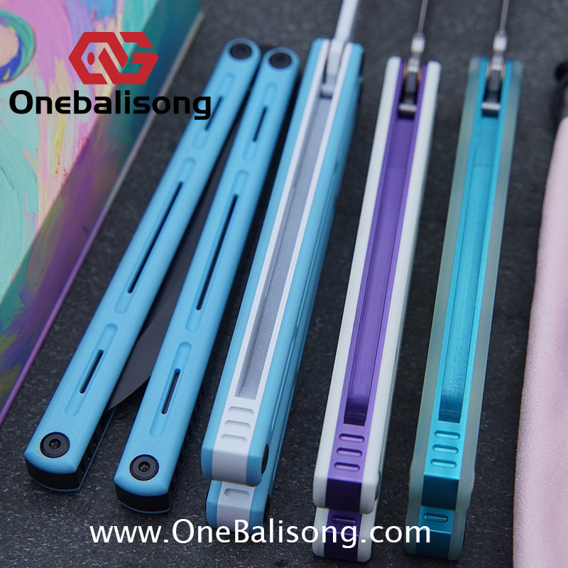 TITUS Egret Original Balisong 7075 Aviation Aluminum Alloy Handle 14C28N/5Cr13Mov Stainless Steel Blade Bushing
