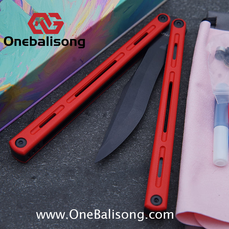 TITUS Egret Original Balisong 7075 Aviation Aluminum Alloy Handle 14C28N/5Cr13Mov Stainless Steel Blade Bushing