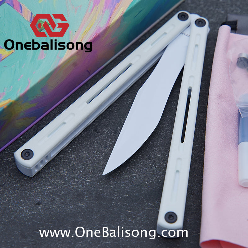 TITUS Egret Original Balisong 7075 Aviation Aluminum Alloy Handle 14C28N/5Cr13Mov Stainless Steel Blade Bushing