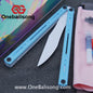 TITUS Egrets Original Balisong 7075 Aviation Aluminum Alloy Handle 14C28N/5Cr13Mov Stainless Steel Blade Bushing