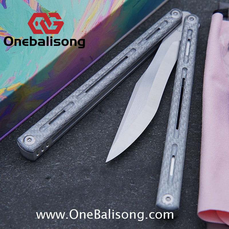 TITUS Egret Original Balisong 7075 Aviation Aluminum Alloy Handle 14C28N/5Cr13Mov Stainless Steel Blade Bushing