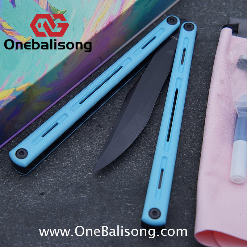 TITUS Egret Original Balisong 7075 Aviation Aluminum Alloy Handle 14C28N/5Cr13Mov Stainless Steel Blade Bushing