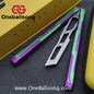 Armed Shark Ajax V1/V2 Balisong Clone Seven Series Aluminum Alloy+G10 Patch/All Aluminum  Handle Stainless Steel Trainer Blade Bushing Balisong