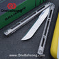ARMED SHARK Tsunami Fake Blade Balisong Clone Ice crystal titanium alloy/TC4 Titanium alloy handle Damascus stainless steel blade Bushing