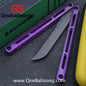 ARMED SHARK Tsunami Fake Blade Balisong Clone Ice crystal titanium alloy/TC4 Titanium alloy handle Damascus stainless steel blade Bushing