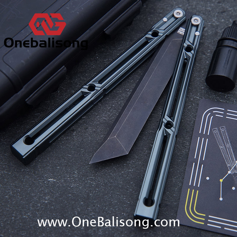 YLG Ying Lingguan Qian Original Balisong 7075 Aluminum Alloy Stainless Steel Blade Bushing