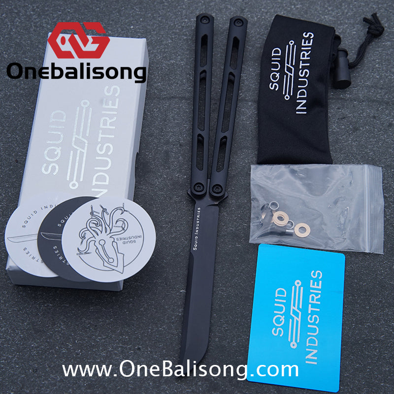Blue River Tsunami Steel Screw Balisong Clone Tsunami V4 Titanium alloy handle VG10 blade Bushing