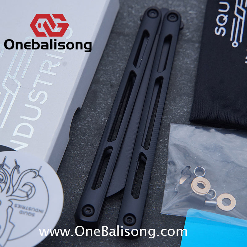 Blue River Tsunami Steel Screw Balisong Clone Tsunami V4 Titanium alloy handle VG10 blade Bushing