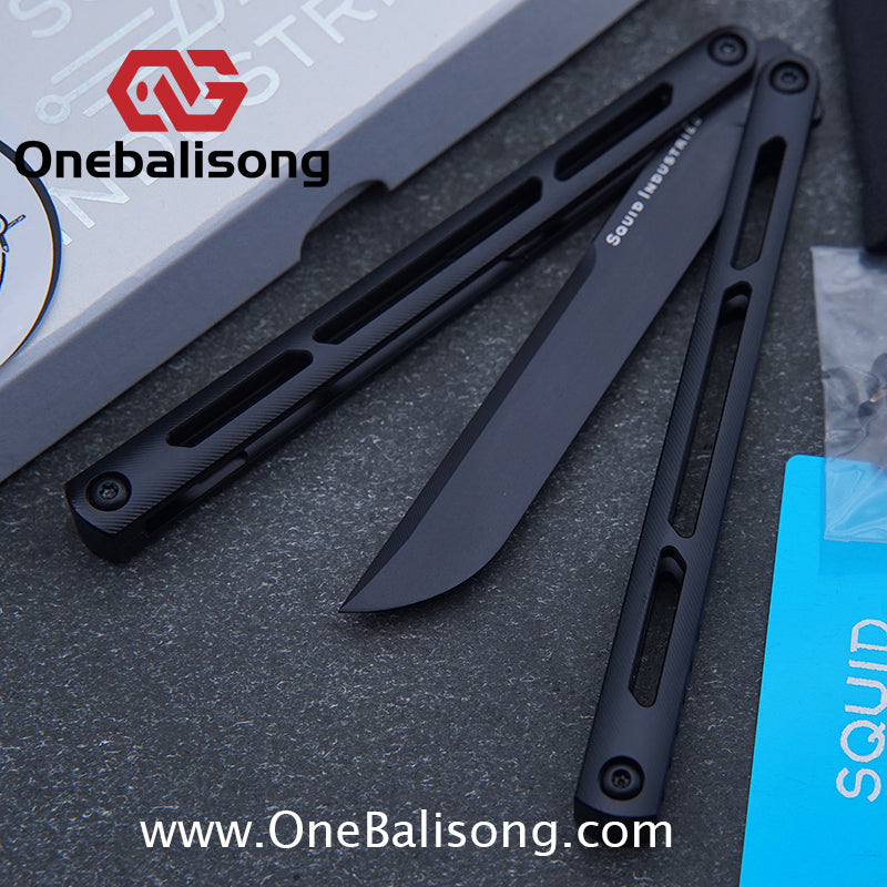 Blue River Tsunami Steel Screw Balisong Clone Tsunami V4 Titanium alloy handle VG10 blade Bushing