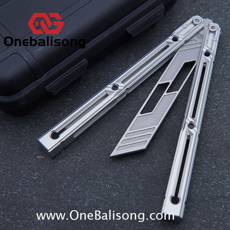 YLG Ying Lingguan Qian Original Balisong 7075 Aluminum Alloy Stainless Steel Blade Bushing