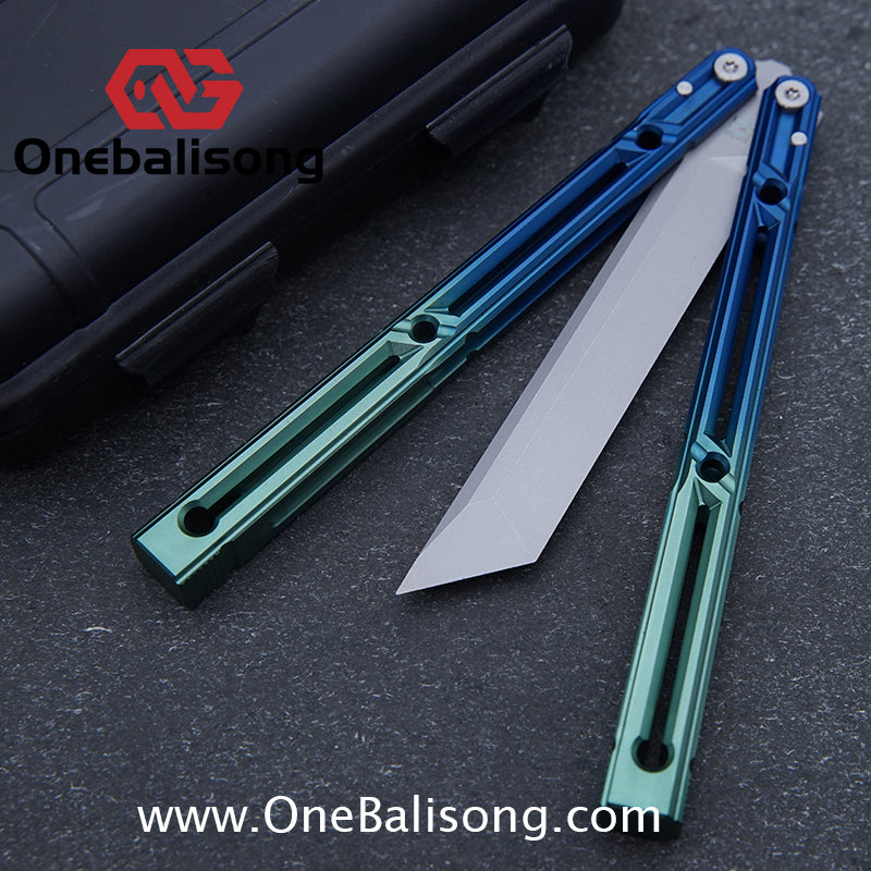 YLG Ying Lingguan Qian Original Balisong 7075 Aluminum Alloy Stainless Steel Blade Bushing