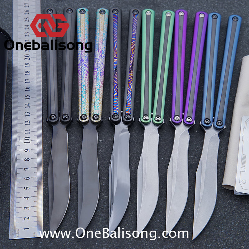 RAD Prelude Genuine Balisong Titanium-6AL-4V Handle CPM-S35VN Stainless Steel Live Blade Bushing