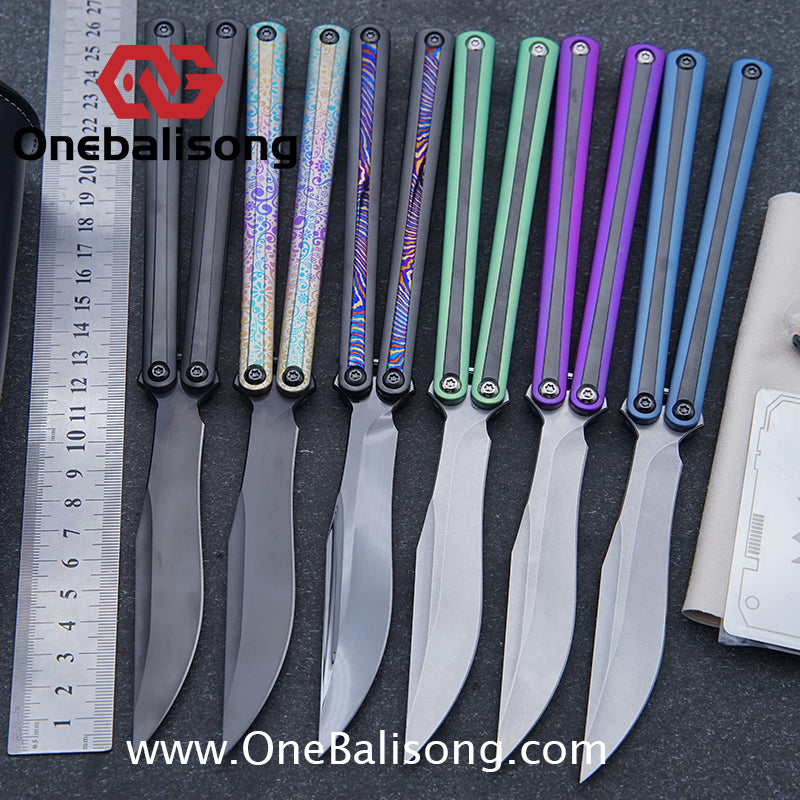 RAD Prelude Genuine Balisong Titanium-6AL-4V Handle CPM-S35VN Stainless Steel Live Blade Bushing
