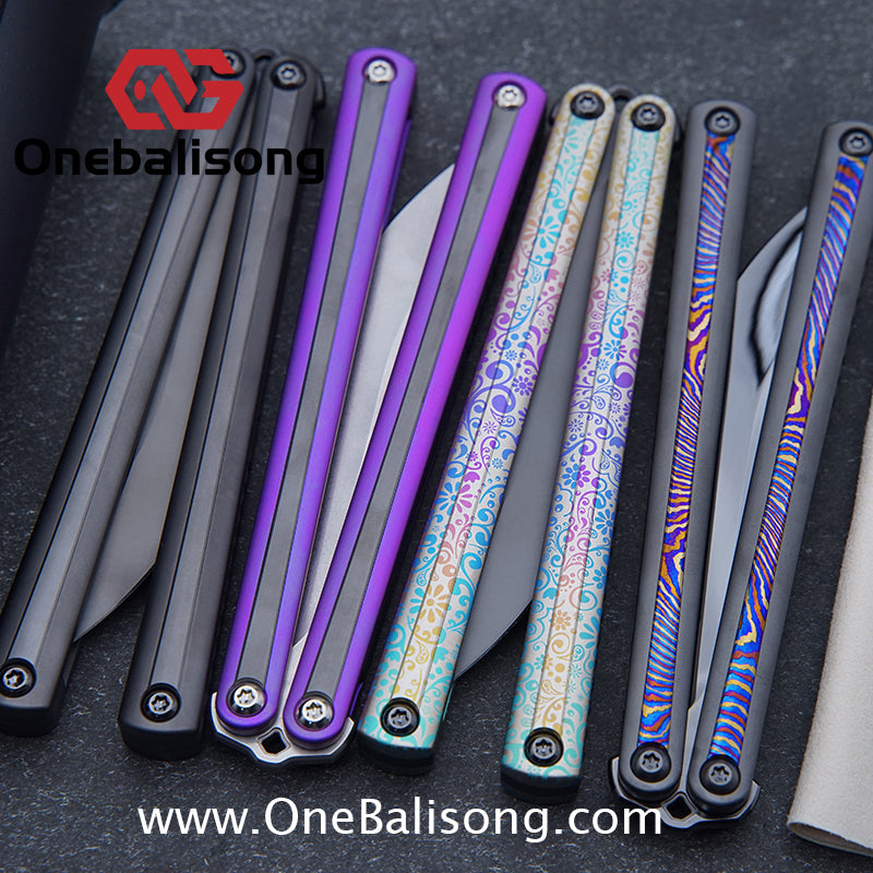 RAD Prelude Genuine Balisong Titanium-6AL-4V Handle CPM-S35VN Stainless Steel Live Blade Bushing