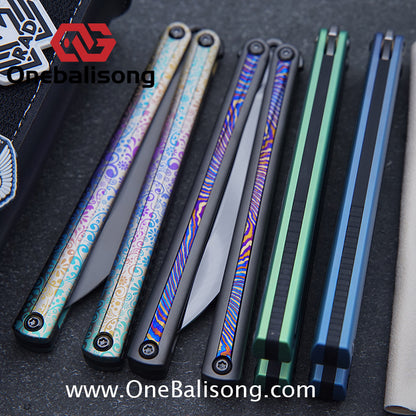 RAD Prelude Genuine Balisong Titanium-6AL-4V Handle CPM-S35VN Stainless Steel Live Blade Bushing