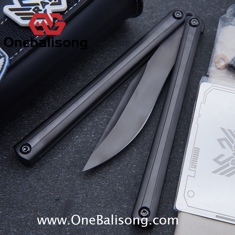 RAD Prelude Genuine Balisong Titanium-6AL-4V Handle CPM-S35VN Stainless Steel Live Blade Bushing