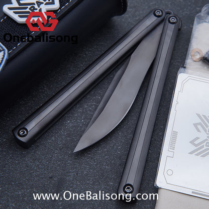 RAD Prelude Genuine Balisong Titanium-6AL-4V Handle CPM-S35VN Stainless Steel Live Blade Bushing