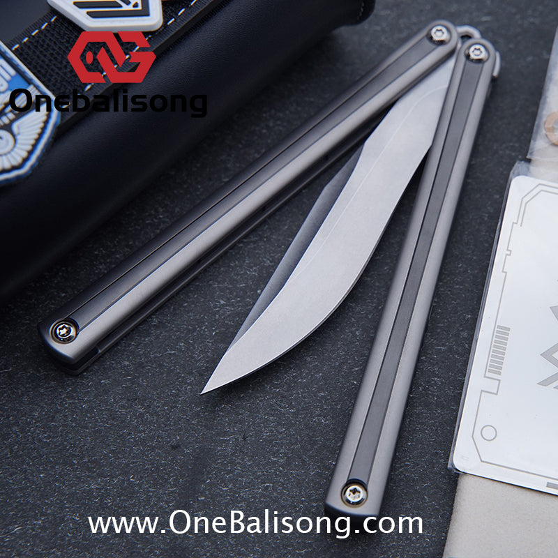 RAD Prelude Genuine Balisong Titanium-6AL-4V Handle CPM-S35VN Stainless Steel Live Blade Bushing