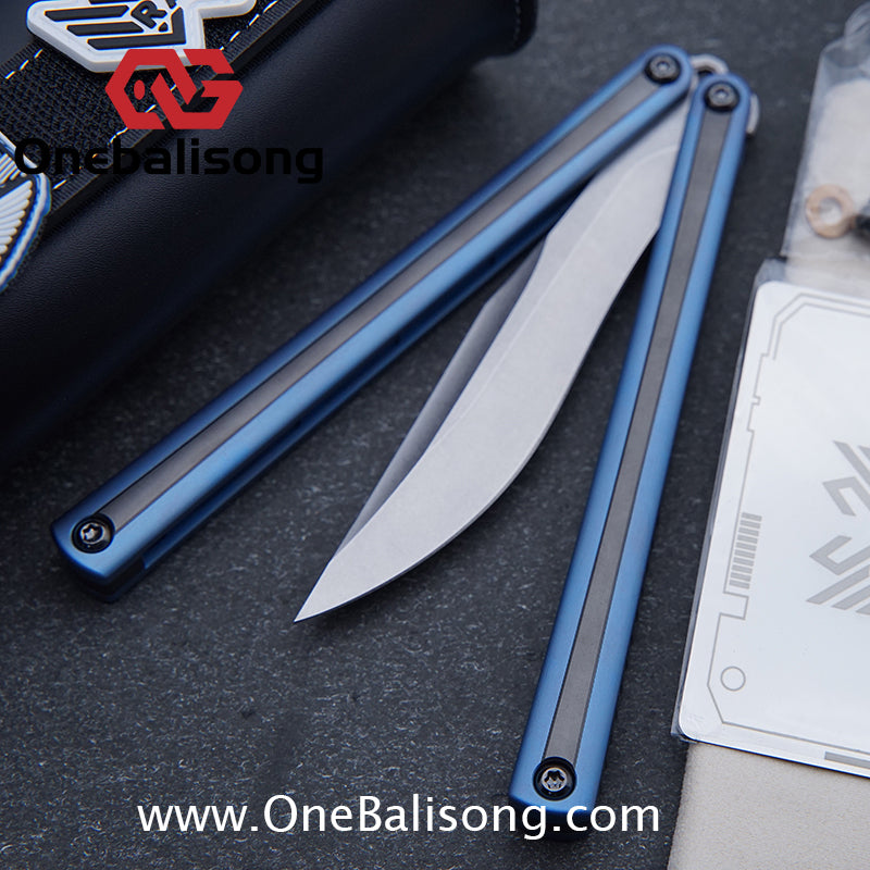 RAD Prelude Genuine Balisong Titanium-6AL-4V Handle CPM-S35VN Stainless Steel Live Blade Bushing