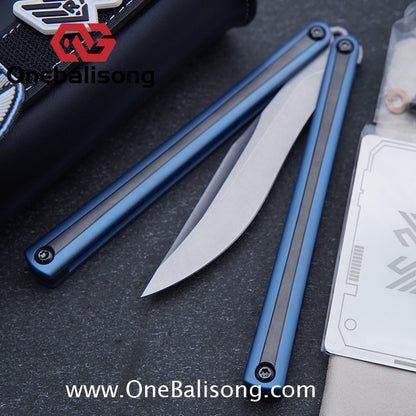 RAD Prelude Genuine Balisong Titanium-6AL-4V Handle CPM-S35VN Stainless Steel Live Blade Bushing