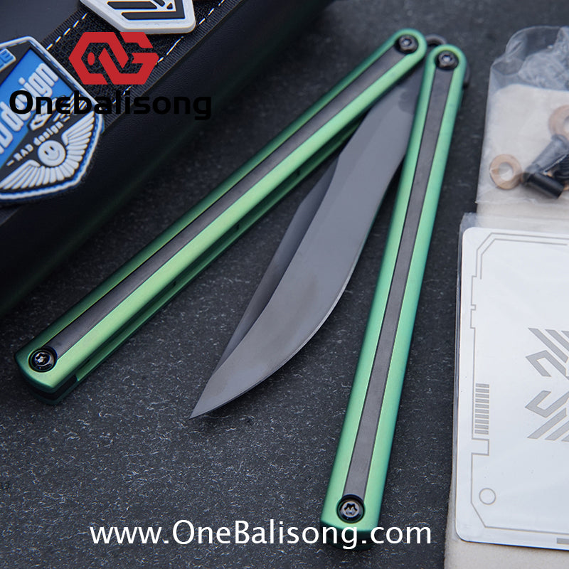 RAD Prelude Genuine Balisong Titanium-6AL-4V Handle CPM-S35VN Stainless Steel Live Blade Bushing