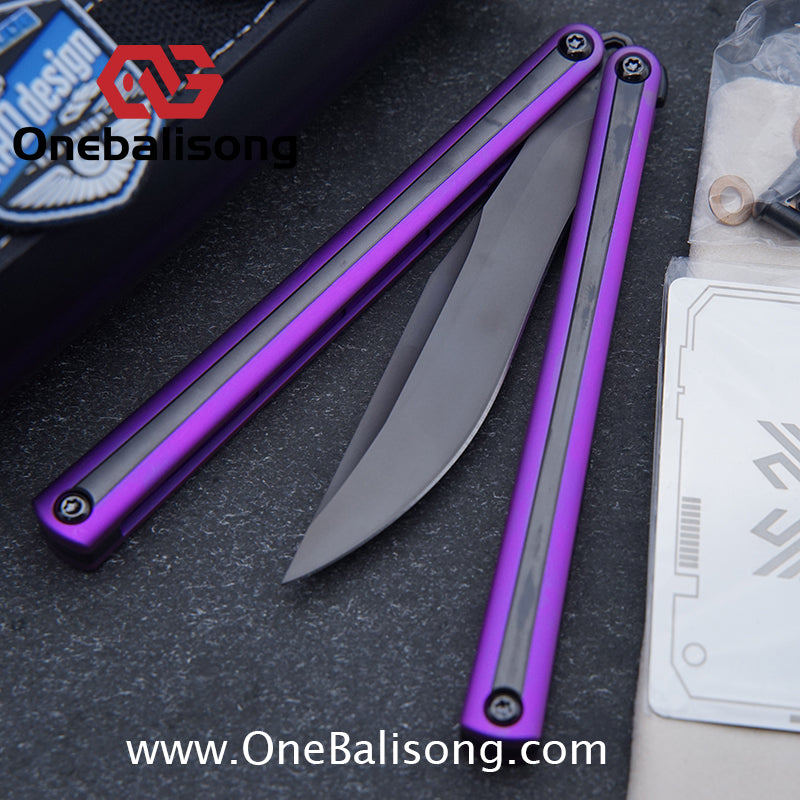 RAD Prelude Genuine Balisong Titanium-6AL-4V Handle CPM-S35VN Stainless Steel Live Blade Bushing